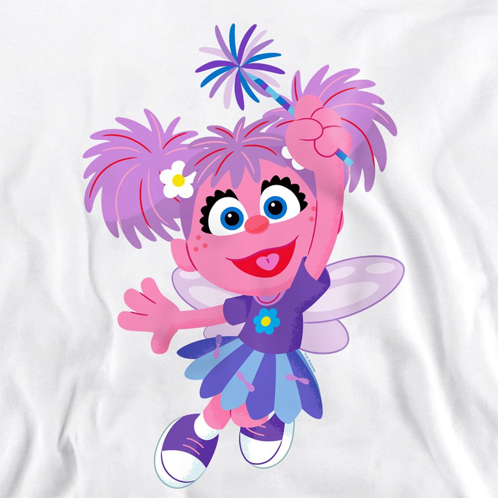 White - Side - Sesame Street Unisex Adult Furry Friends Forever! Abby Cadabby Sweatshirt