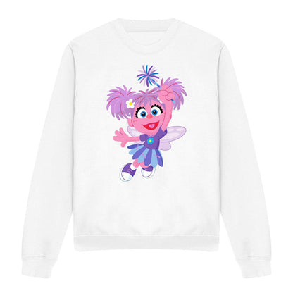 White - Front - Sesame Street Unisex Adult Furry Friends Forever! Abby Cadabby Sweatshirt