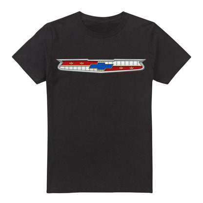 Black - Front - Chevrolet Unisex Adult 56 Bel Air Emblem T-Shirt