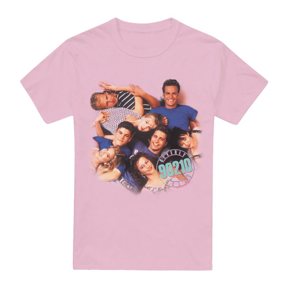 Pink - Front - 90210 Unisex Adult Gang In Logo T-Shirt