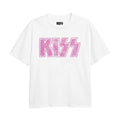 Black-White-Pink - Front - Kiss Girls Logo T-Shirt