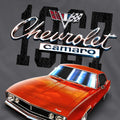 Charcoal - Side - Chevrolet Unisex Adult Classic Camaro T-Shirt