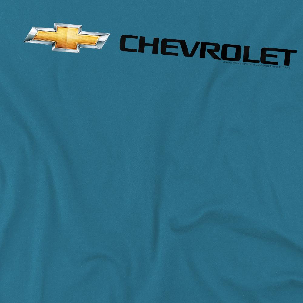 Slate - Side - Chevrolet Unisex Adult Chevy Bowtie Wide T-Shirt