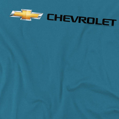 Slate - Side - Chevrolet Unisex Adult Chevy Bowtie Wide T-Shirt