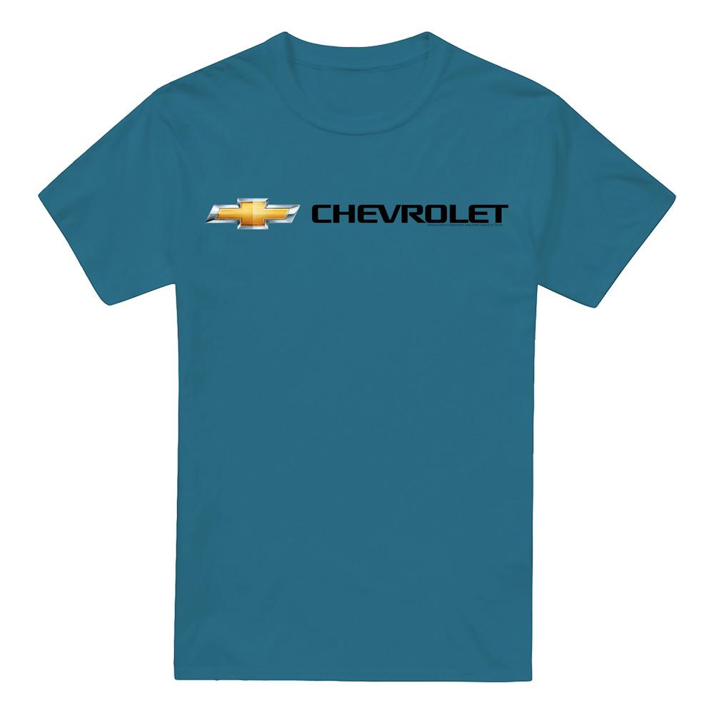 Slate - Front - Chevrolet Unisex Adult Chevy Bowtie Wide T-Shirt