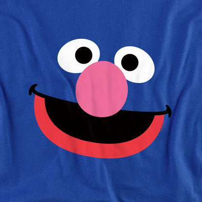 Royal Blue - Side - Sesame Street Unisex Adult Grover Face Sweatshirt