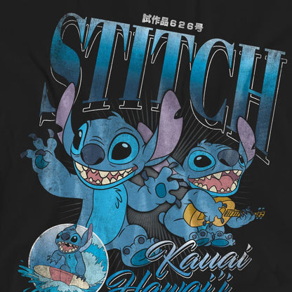 Black - Side - Lilo & Stitch Womens-Ladies Homage T-Shirt