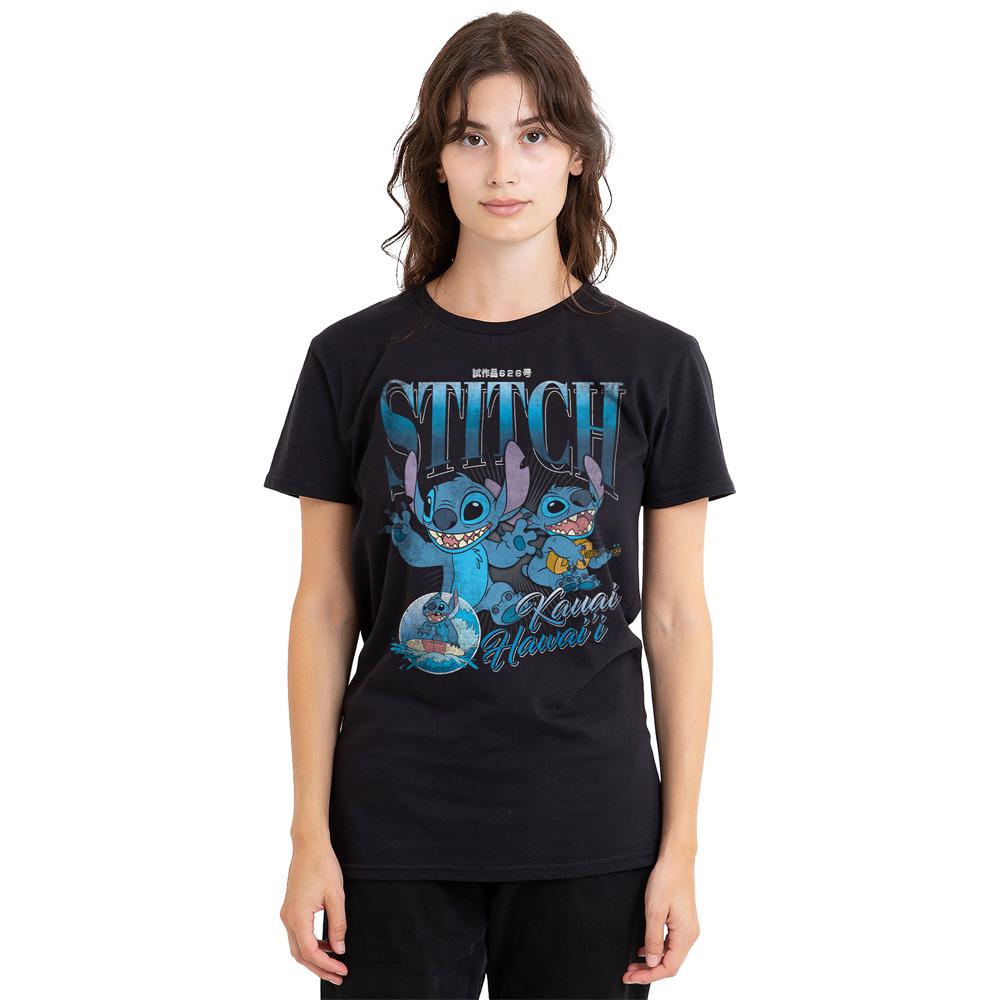 Black - Lifestyle - Lilo & Stitch Womens-Ladies Homage T-Shirt