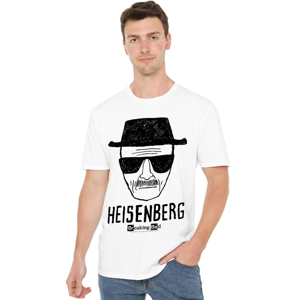 White - Back - Breaking Bad Unisex Adult Heisenberg T-Shirt