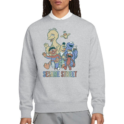 Athletic Heather - Back - Sesame Street Unisex Adult Group Sweatshirt