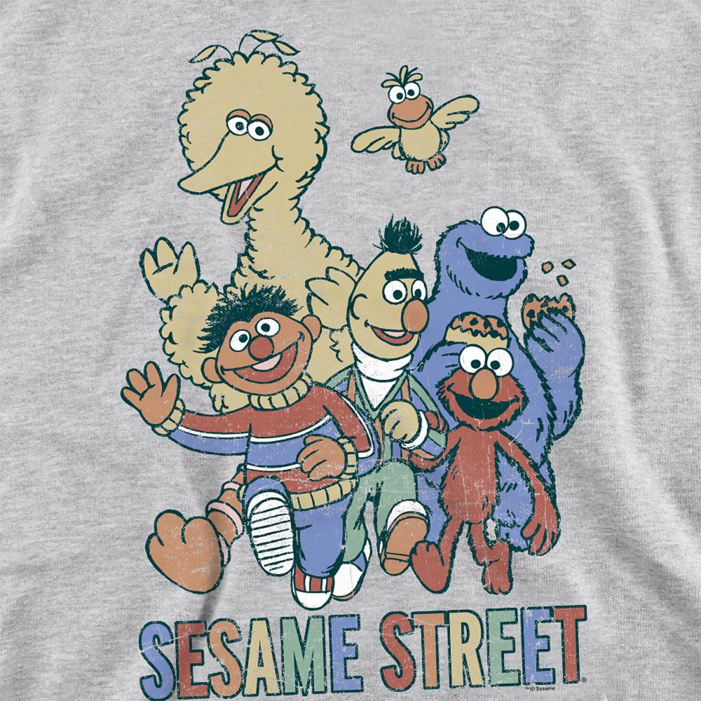 Athletic Heather - Side - Sesame Street Unisex Adult Group Sweatshirt