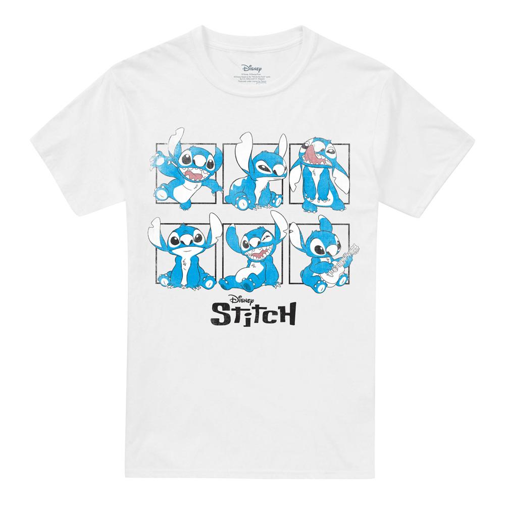 White - Lifestyle - Lilo & Stitch Unisex Adult Graphic Blocks T-Shirt