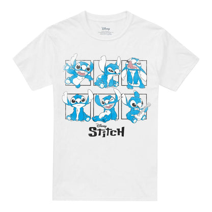 White - Lifestyle - Lilo & Stitch Unisex Adult Graphic Blocks T-Shirt