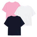 Pink-White-Navy - Back - Disney Girls Minnie Mouse & Daisy Love T-Shirt (Pack of 3)