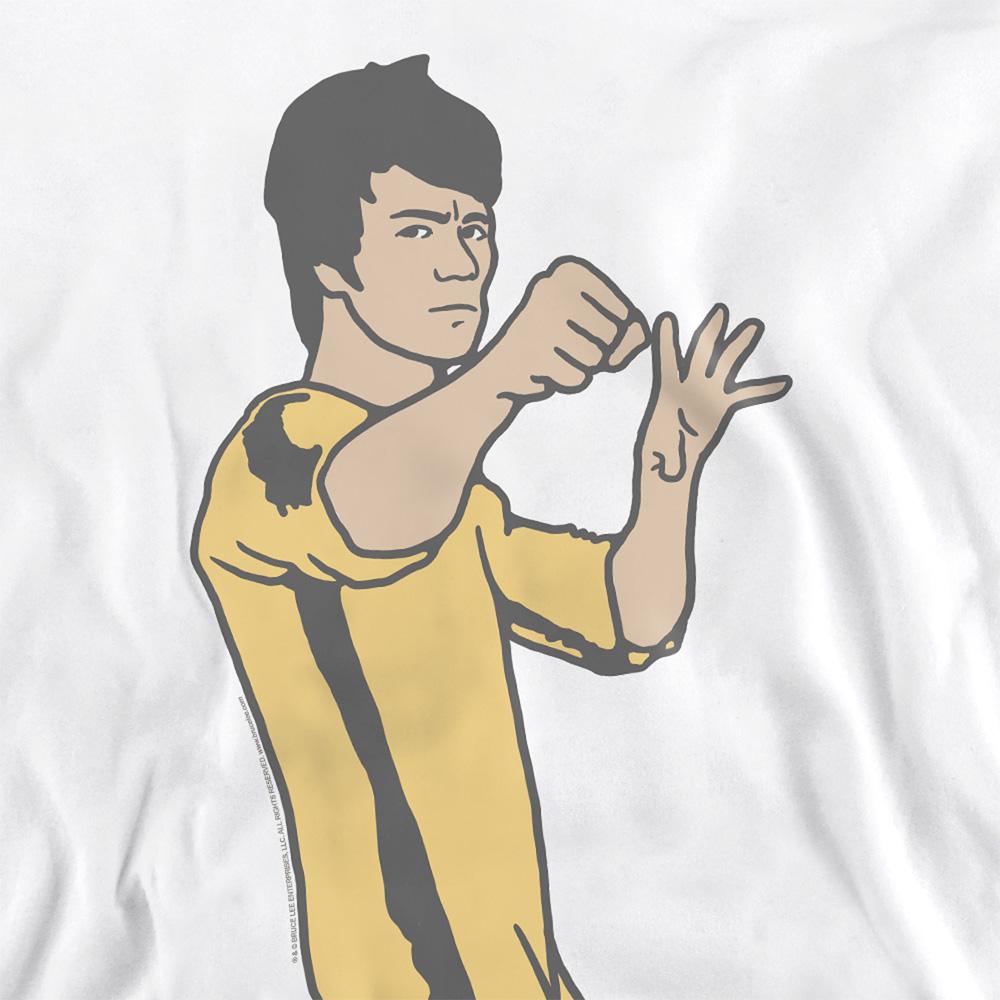 White-Yellow - Side - Bruce Lee Unisex Adult The On Guard Sweatshirt