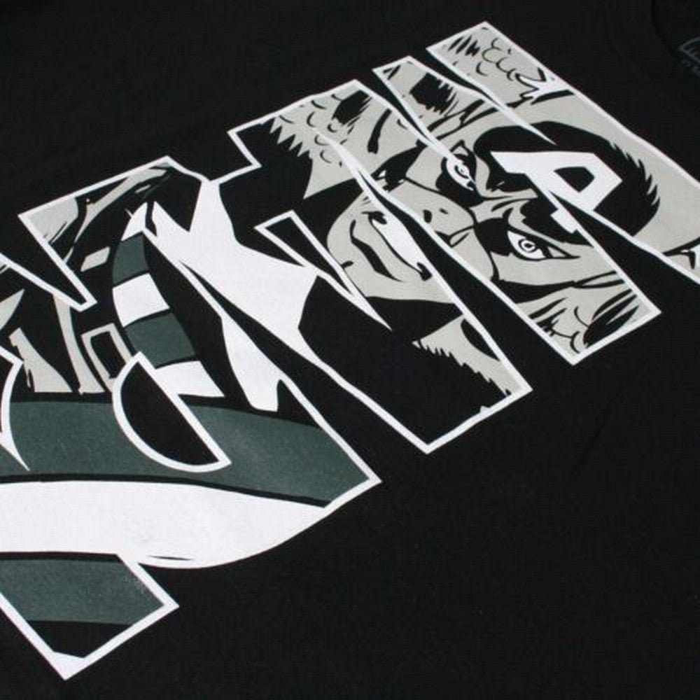 Black-Grey - Side - Captain America Mens Vertical T-Shirt