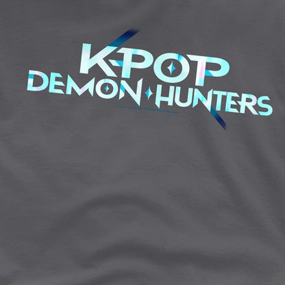 Charcoal - Back - K-Pop Demon Hunters Unisex Adult Logo T-Shirt