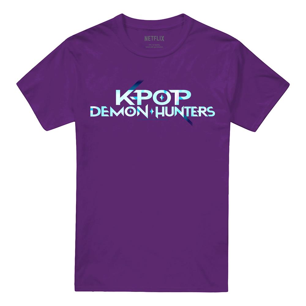 Purple - Front - K-Pop Demon Hunters Unisex Adult Logo T-Shirt
