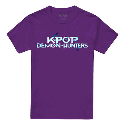 Purple - Front - K-Pop Demon Hunters Unisex Adult Logo T-Shirt