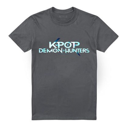 Charcoal - Front - K-Pop Demon Hunters Unisex Adult Logo T-Shirt