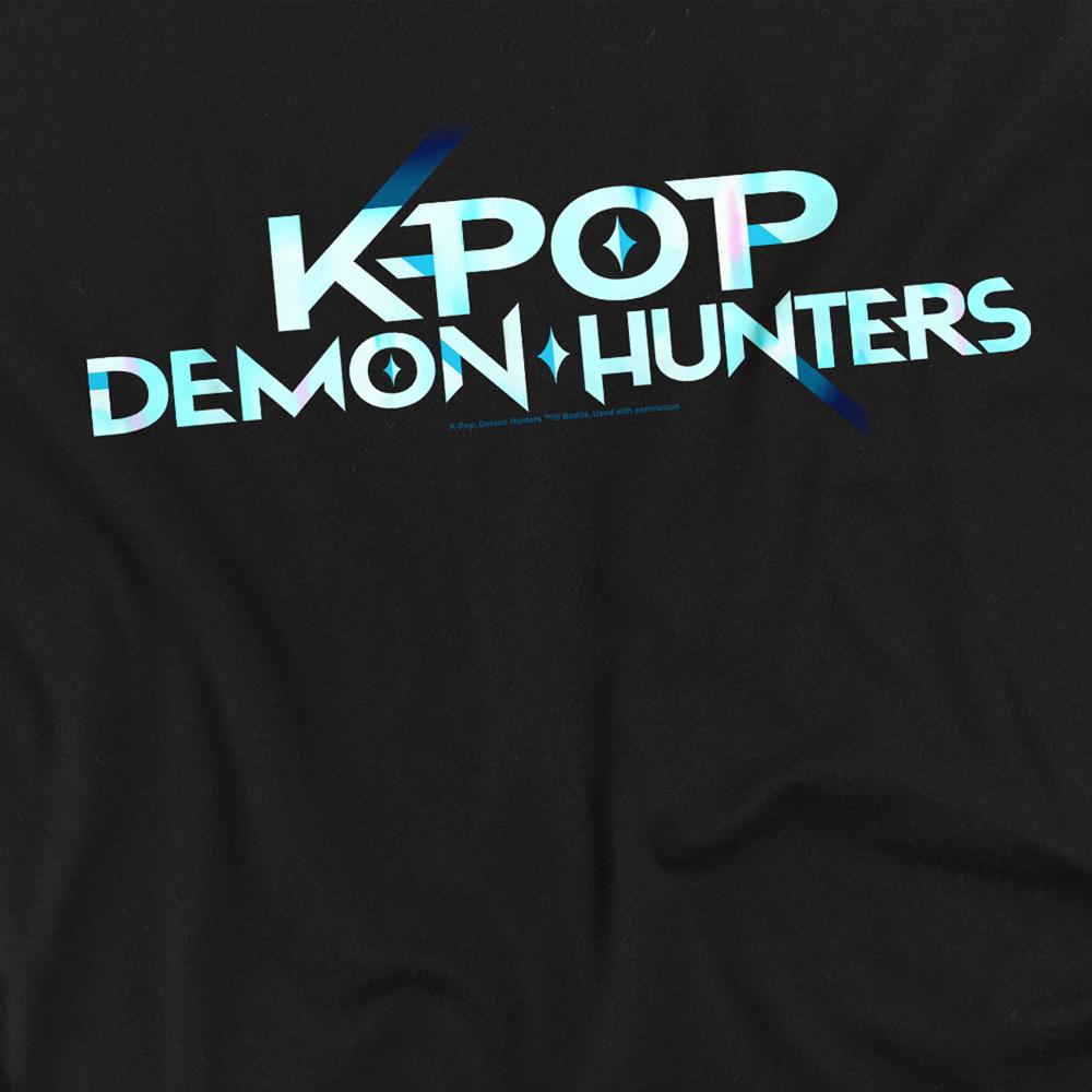 Black - Back - K-Pop Demon Hunters Unisex Adult Logo T-Shirt