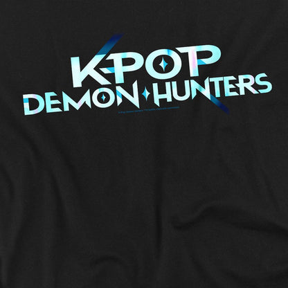 Black - Back - K-Pop Demon Hunters Unisex Adult Logo Long-Sleeved T-Shirt