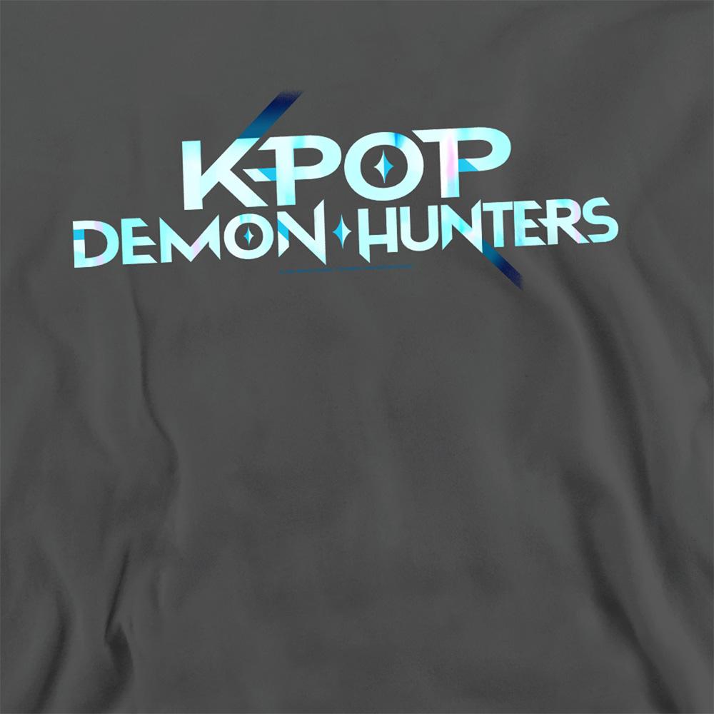 Charcoal - Back - K-Pop Demon Hunters Unisex Adult Logo Sweatshirt