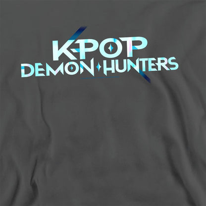 Charcoal - Back - K-Pop Demon Hunters Unisex Adult Logo Sweatshirt