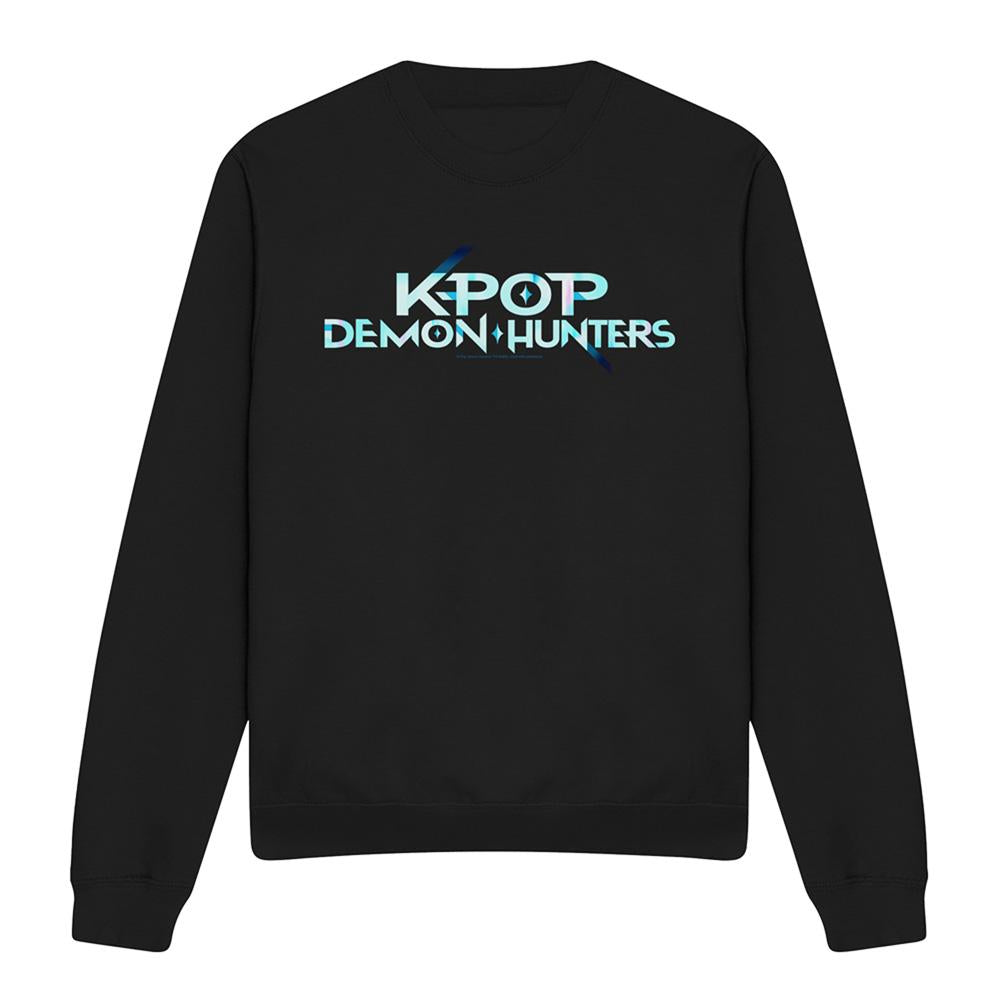 Black - Front - K-Pop Demon Hunters Unisex Adult Logo Sweatshirt