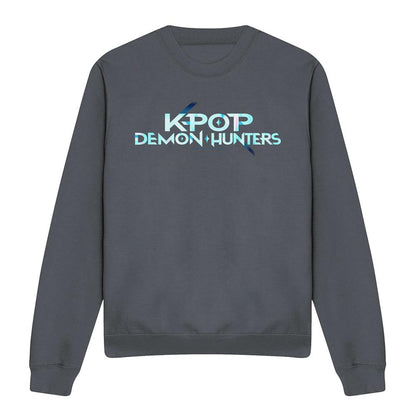Charcoal - Front - K-Pop Demon Hunters Unisex Adult Logo Sweatshirt