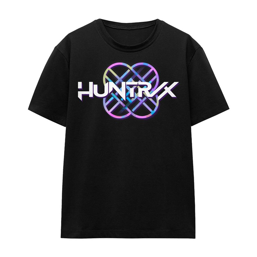 Black - Front - K-Pop Demon Hunters Womens-Ladies Huntr-X Pastel Logo T-Shirt