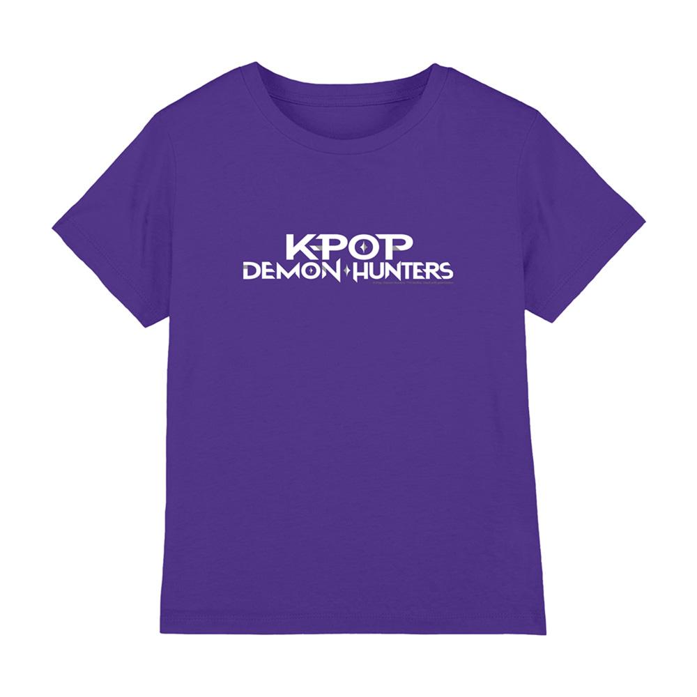 Purple - Front - K-Pop Demon Hunters Childrens-Kids Logo T-Shirt