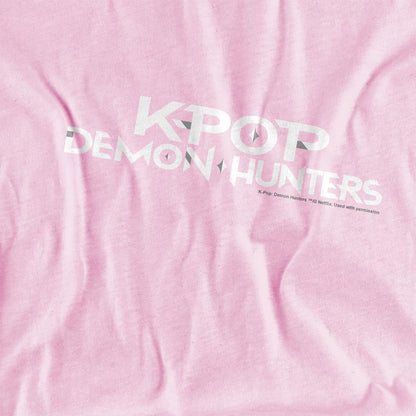 Light Pink - Back - K-Pop Demon Hunters Childrens-Kids Logo T-Shirt