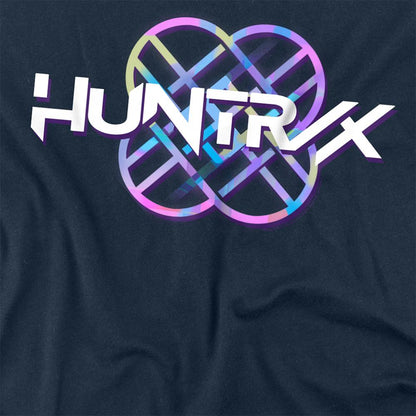 Navy - Back - K-Pop Demon Hunters Unisex Adult Huntr-X Pastel Logo Long-Sleeved T-Shirt