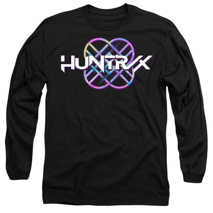 Black - Front - K-Pop Demon Hunters Unisex Adult Huntr-X Pastel Logo Long-Sleeved T-Shirt