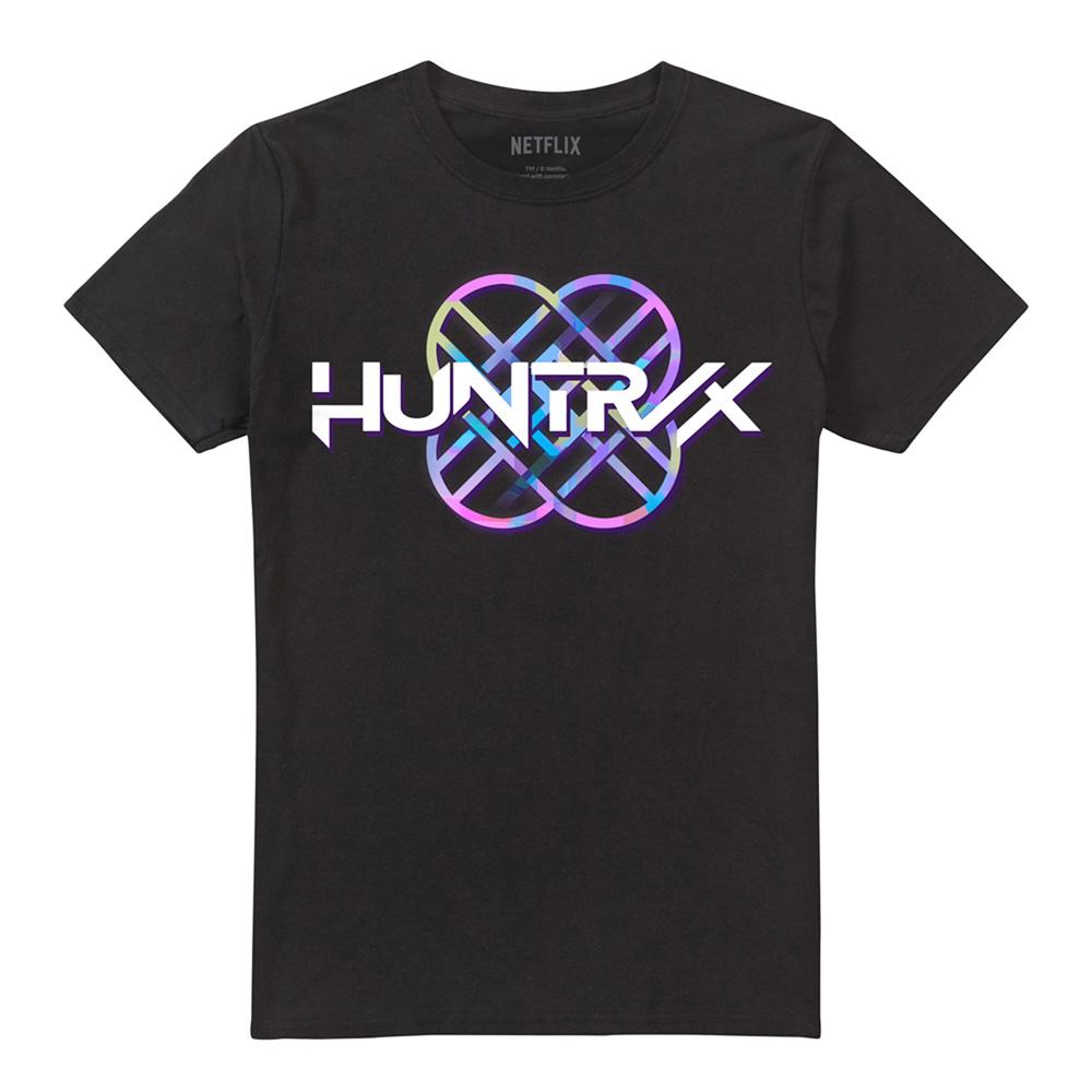 Black - Front - K-Pop Demon Hunters Unisex Adult Huntr-X Pastel Logo T-Shirt
