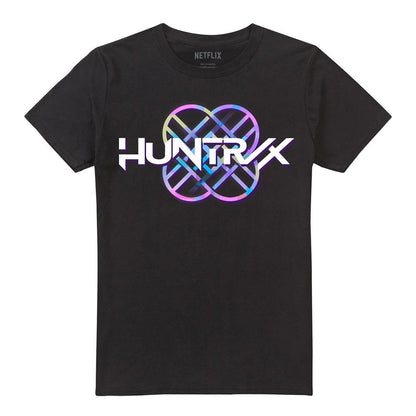 Black - Front - K-Pop Demon Hunters Unisex Adult Huntr-X Pastel Logo T-Shirt