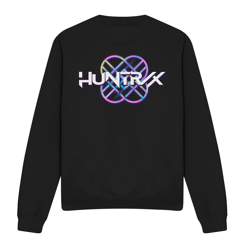 Black - Front - K-Pop Demon Hunters Unisex Adult Huntr-X Pastel Logo Sweatshirt