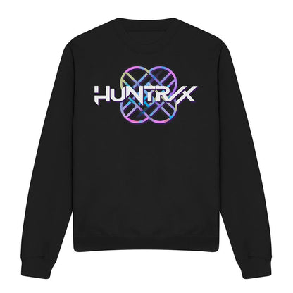 Black - Front - K-Pop Demon Hunters Unisex Adult Huntr-X Pastel Logo Sweatshirt