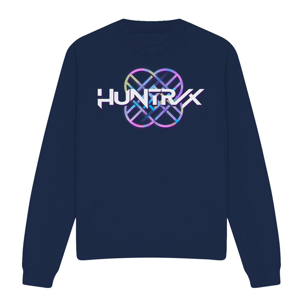 Navy - Front - K-Pop Demon Hunters Unisex Adult Huntr-X Pastel Logo Sweatshirt