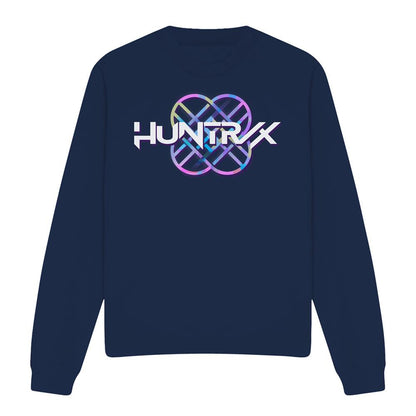 Navy - Front - K-Pop Demon Hunters Unisex Adult Huntr-X Pastel Logo Sweatshirt