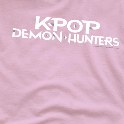 Light Pink - Back - K-Pop Demon Hunters Unisex Adult Logo T-Shirt