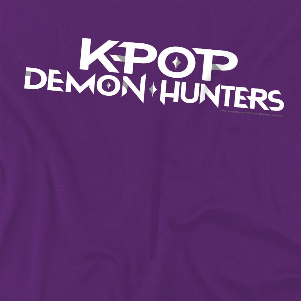 Purple - Back - K-Pop Demon Hunters Unisex Adult Logo T-Shirt