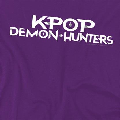 Purple - Back - K-Pop Demon Hunters Unisex Adult Logo T-Shirt