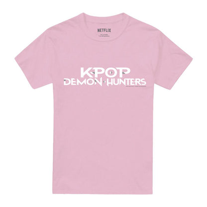 Light Pink - Front - K-Pop Demon Hunters Unisex Adult Logo T-Shirt