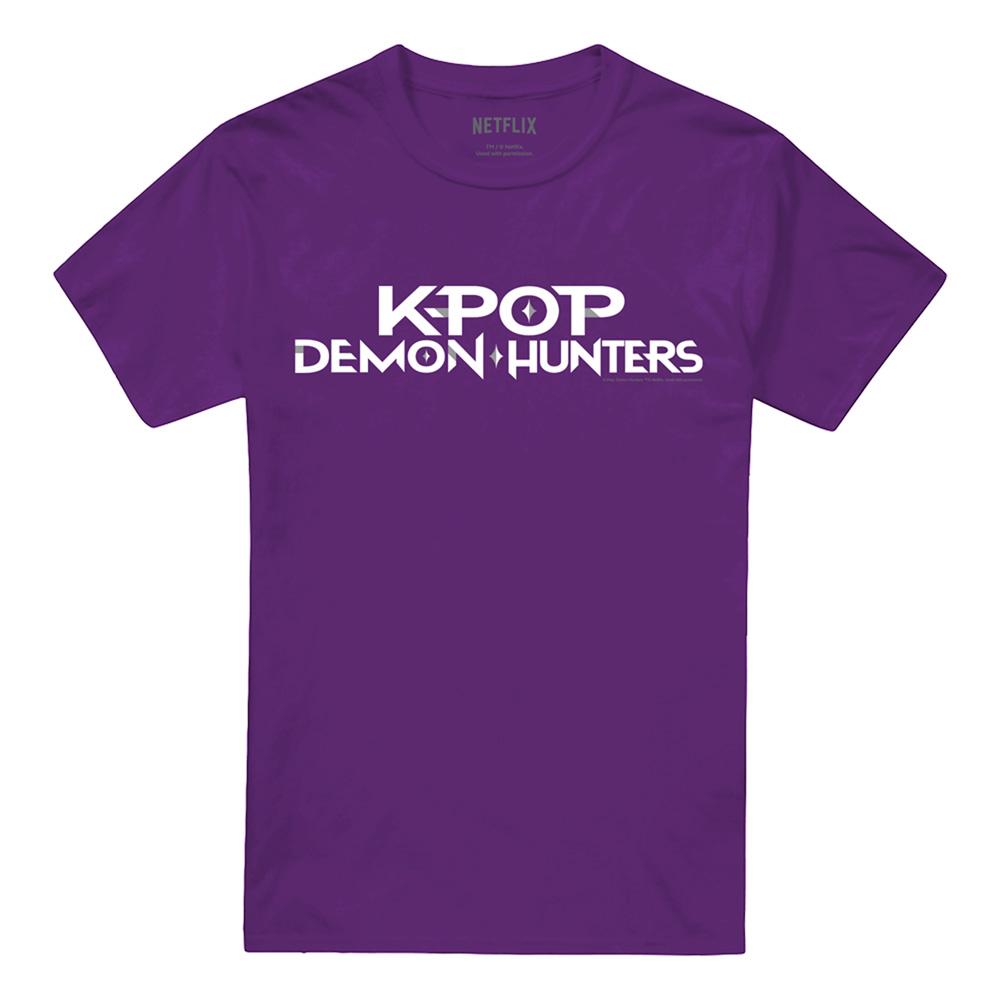 Purple - Front - K-Pop Demon Hunters Unisex Adult Logo T-Shirt