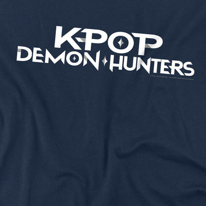 Navy - Back - K-Pop Demon Hunters Unisex Adult Logo T-Shirt