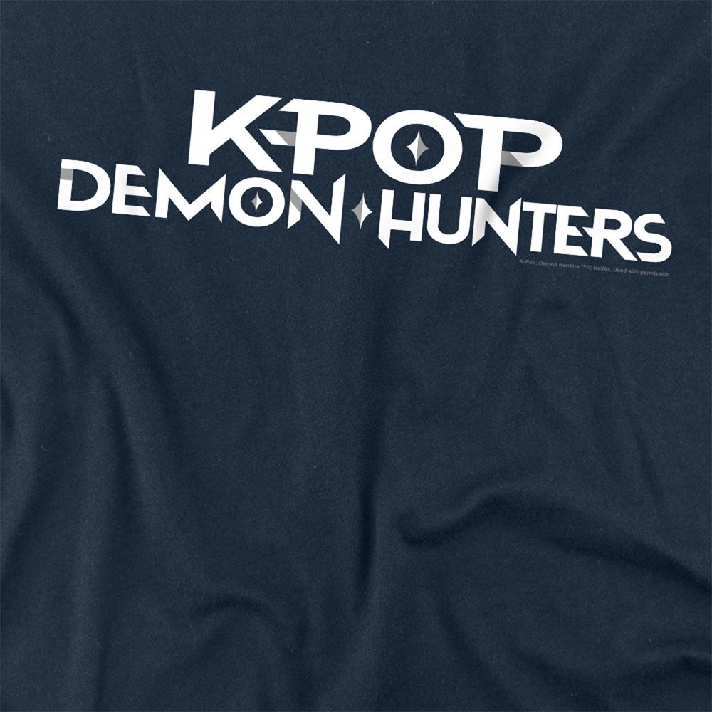 Navy - Back - K-Pop Demon Hunters Unisex Adult Logo Long-Sleeved T-Shirt