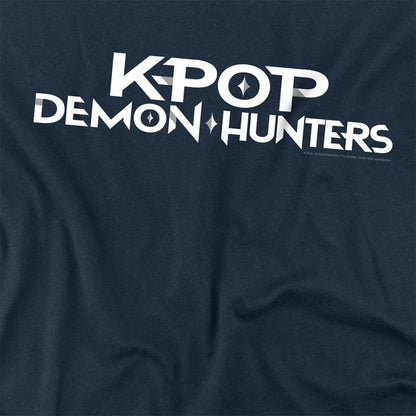 Navy - Back - K-Pop Demon Hunters Unisex Adult Logo Long-Sleeved T-Shirt