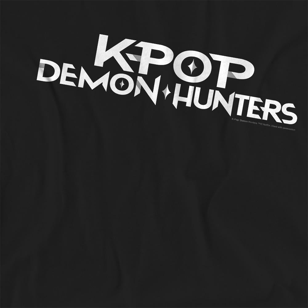 Black-White - Pack Shot - K-Pop Demon Hunters Womens-Ladies Logo T-Shirt